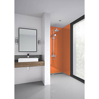 Image of Splashwall Bathroom Splashback Gloss Pumpkin 1200 x 2420 x 4mm 