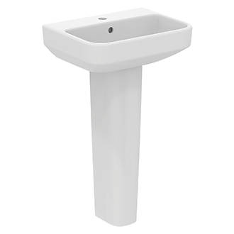 Image of Ideal Standard i.life S Washbasin & Pedestal 1 Tap Hole 500mm 