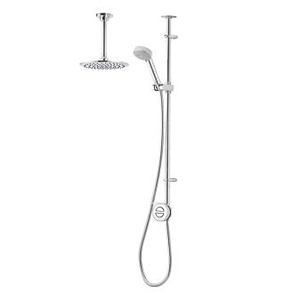 Image of Aqualisa Smart Link HP/Combi Ceiling-Fed Chrome Thermostatic Smart Shower with Diverter 