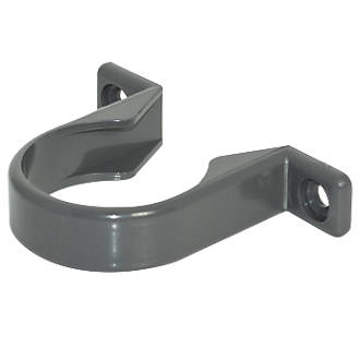 Image of FloPlast Solvent Weld Pipe Clip Anthracite Grey 40mm 20 Pack 