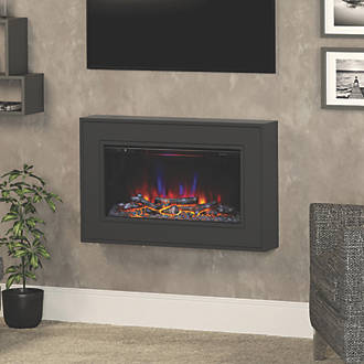 Image of Be Modern Albali Anthracite Remote Control Wall-Mounted Electric Fire 971mm x 608mm 