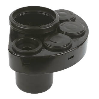 Image of FloPlast Push-Fit 4-Boss Single Socket Waste Manifold Black 110mm 