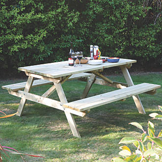 Image of Rowlinson Picnic Bench 1500 x 1500 x 700mm 