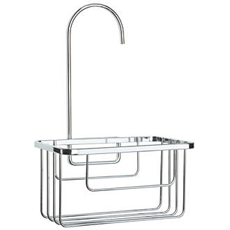 Image of Croydex 1-Tier Hook-Over Shower Caddy Chrome 