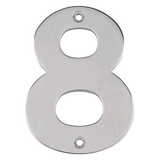 Image of Eurospec Numeral 8 Brushed Stainless Steel 100mm 