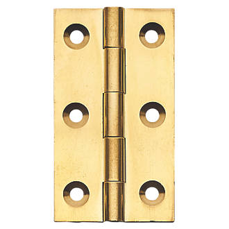 Image of Self-Colour Solid Drawn Butt Hinges 51mm x 29mm 2 Pack 