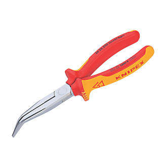 Image of Knipex VDE Bent Long Nose Side Cutting Pliers 8" 