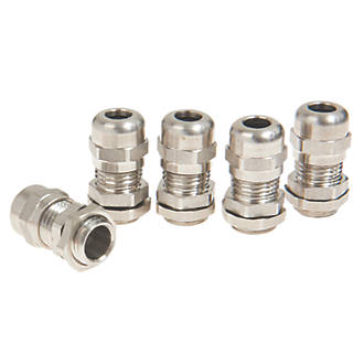 Image of Schneider Electric 304L Stainless Steel Cable Glands M16 5 Pack 