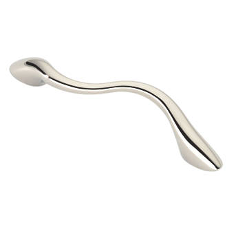Image of Siro Squiggle Cabinet Pull Handle Bright Nickel 96mm 