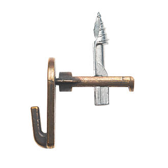 Image of Cobra MegaHook Heavy Duty Self-Drilling Wall Hook Antique Brass 