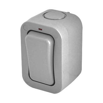 Image of British General IP66 20A 1-Gang 2-Way Weatherproof Outdoor Switch with Neon 