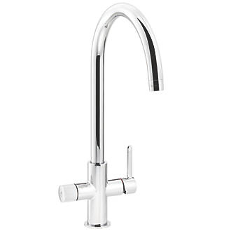 Image of Abode Puria 3-Way Deck-Mounted Filter Tap Chrome 