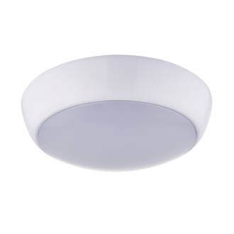 Image of LAP Amazon Indoor & Outdoor Maintained Emergency Round LED Bulkhead Gloss White 16W 1200lm 