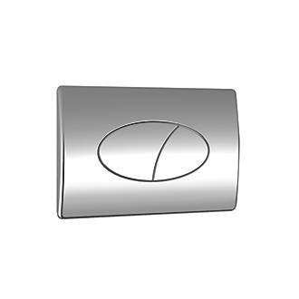 Image of Highlife Bathrooms Storr Curved Dual-Flush Dual Button Flushing Plate Chrome 