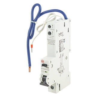 Image of Wylex 6A 30mA SP Type C RCBO 