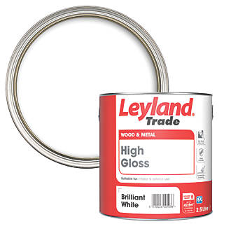 Image of Leyland Trade High Gloss Brilliant White Trim Paint 2.5Ltr 