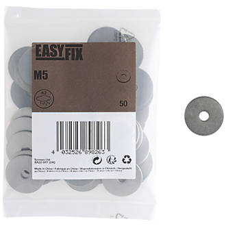 Image of Easyfix A2 Stainless Steel Washers M5 x 1.3mm 50 Pack 