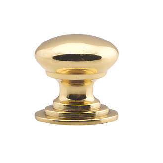 Image of Carlisle Brass Victorian Cupboard Knob Polished Brass 25mm 