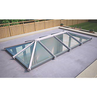 Image of ATT Fabrications Ltd Clear Glass Roof Lantern White 4000 x 2000mm 