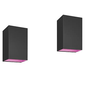 Image of Philips Hue Resonate Outdoor LED Smart Up/Down Wall Light Black 8W 1180lm 2 Pack 