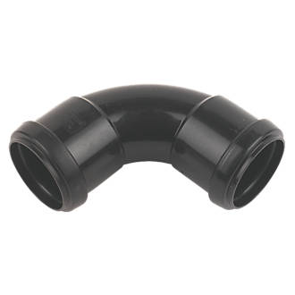 Image of FloPlast Push-Fit Bend Black 92.5Â° 40mm 