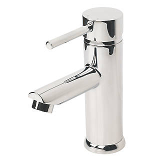 Image of Swirl Essential Bathroom Mono Basin Mixer Tap with Clicker Waste Chrome 