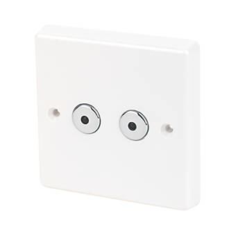Image of Varilight V-ProIR 2-Gang 1-Way LED Touch / Remote Dimmer Switch White 