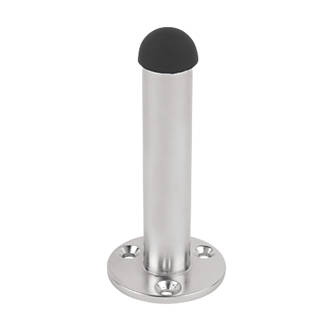 Image of Cylinder Projection Door Stops 37 x 86mm Satin Chrome 2 Pack 