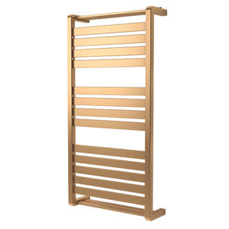 Image of GoodHome Loreto Vertical Water Towel Warmer 1000 x 500mm Copper 