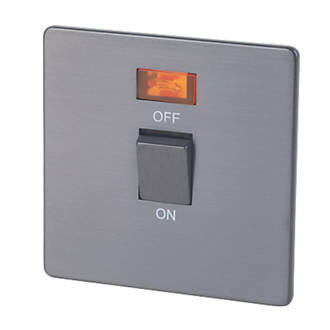 Image of LAP 20A 1-Gang DP Control Switch Slate-Effect with Neon 