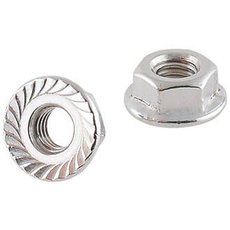 Image of Easyfix A2 Stainless Steel Flange Head Nuts M6 100 Pack 