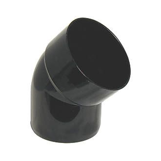 Image of FloPlast Push-Fit 135Â° Double Socket Bottom Offset Bend Black 110mm 