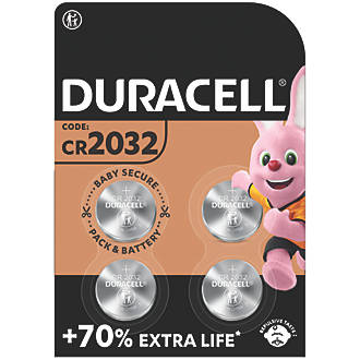 Image of Duracell CR2032 Coin Cell Speciality Lithium Battery 4 Pack 