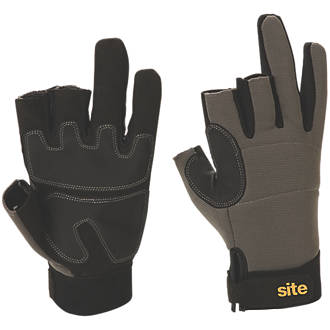Image of Site 420 3-Finger Framer Performance Gloves Grey / Black Large 