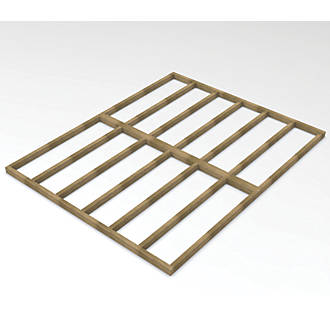 Image of Forest 9' 6" x 8' Timber Shed Base with Assembly 