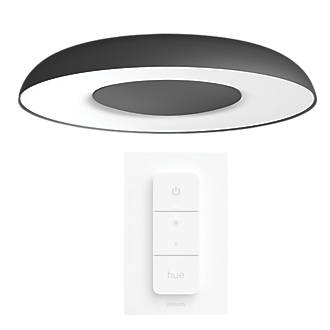 Image of Philips Hue Ambiance Still LED Ceiling Light Black 22.5W 2350-2500lm 