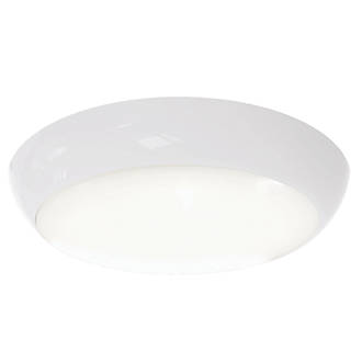 Image of Ansell Disco Slim Indoor & Outdoor Round LED Wall / Ceiling Light White 8W 575-643lm 