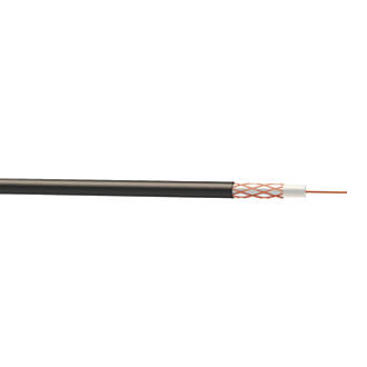 Image of Time RG59 Black 1-Core Round Coaxial Cable 25m Drum 