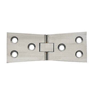 Image of Satin Chrome Counter Flap Hinges 38mm x 102mm 2 Pack 