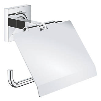 Image of Grohe Start Cube Toilet Paper Holder with Cover Chrome 