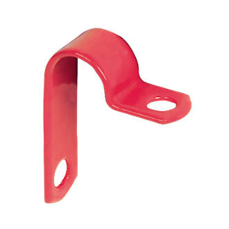 Image of Prysmian AP9 Fire Rated Alarm Cable Clips 9-9.9mm Red 100 Pack 