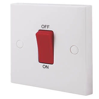 Image of British General 900 Series 45A 1-Gang DP Cooker Switch White 