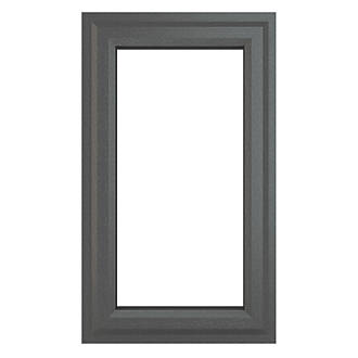 Image of Crystal Left-Hand Opening Clear Triple-Glazed Casement Anthracite on White uPVC Window 610mm x 965mm 