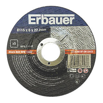 Image of Erbauer Metal Grinding Discs 4 1/2" 