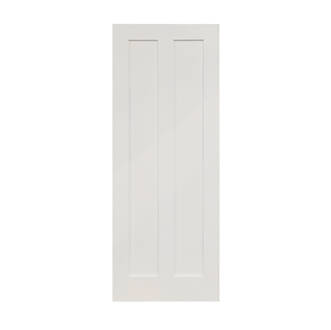 Image of Primed White Wooden 2-Panel Shaker Internal Door 1981mm x 838mm 