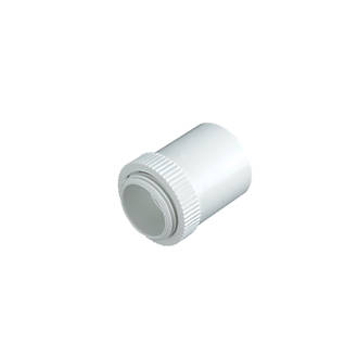 Image of Tower Male Conduit Adaptors 20mm White 2 Pack 