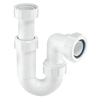 Image of McAlpine Adjustable Inlet Tubular P Trap White 40mm 