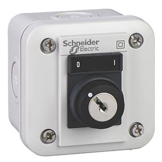 Image of Schneider Electric XALE1441 250A Single Pole Push-Button Complete Control Station with Key Selector Switch NO 