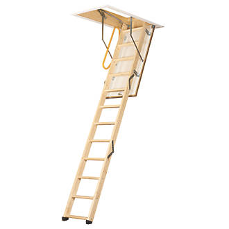 Image of TB Davies FireFold Insulated 3-Section Timber Loft Ladder 2.75m 