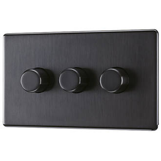 Image of LAP 3-Gang 2-Way LED Dimmer Switch Slate Grey 